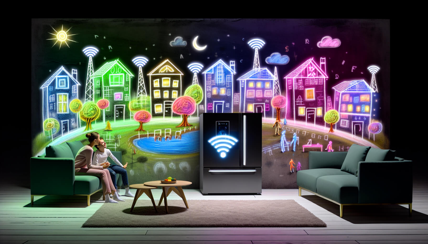 Vibrant Murals for Samsung's Smart Living Spaces