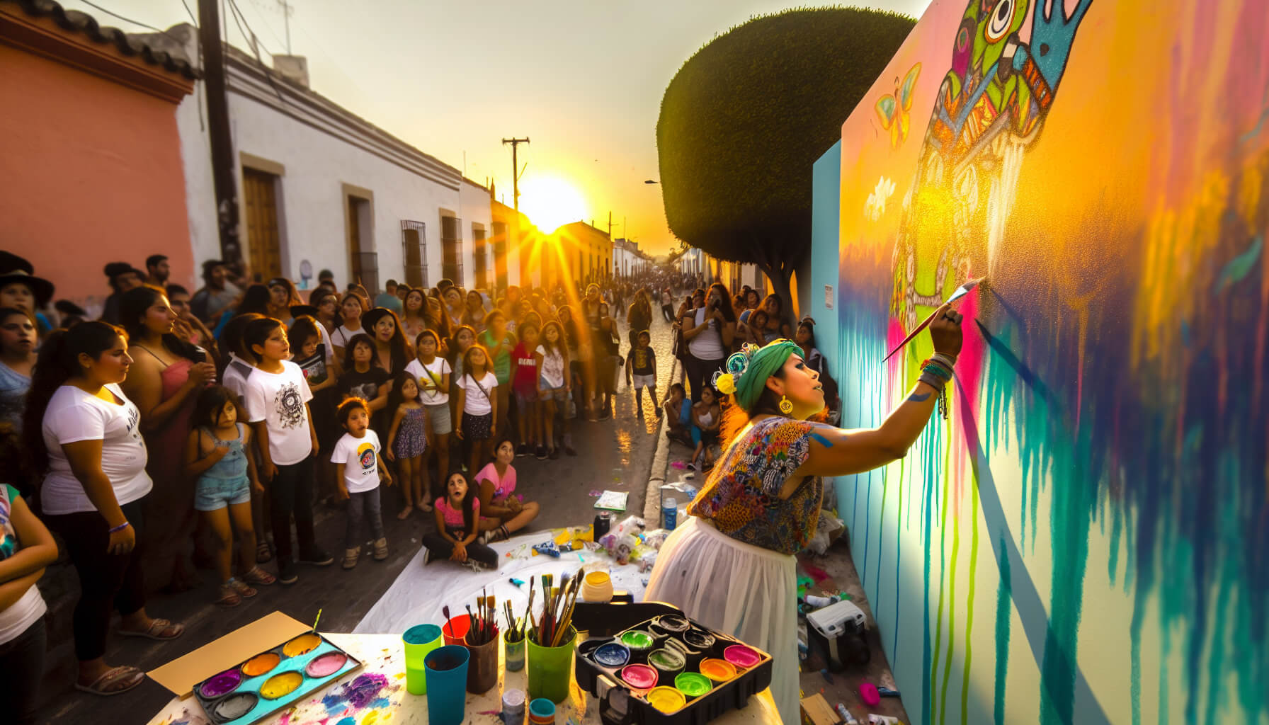 Chalk and Spray Street Art Extravaganza